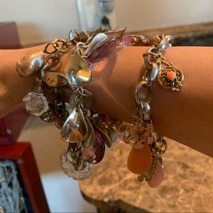 Vintage fashion multicolor bracelet bundle